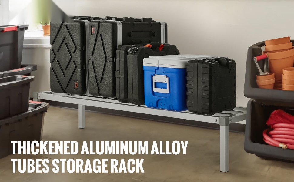 Alumiininen säilytysteline, yleiskuva