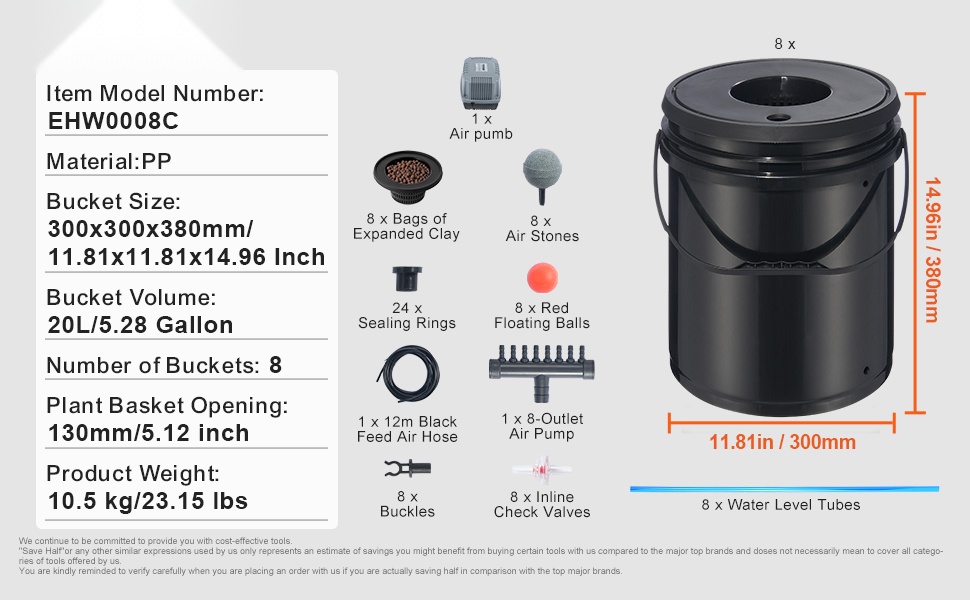 Hydroponinen järjestelmä käytössä