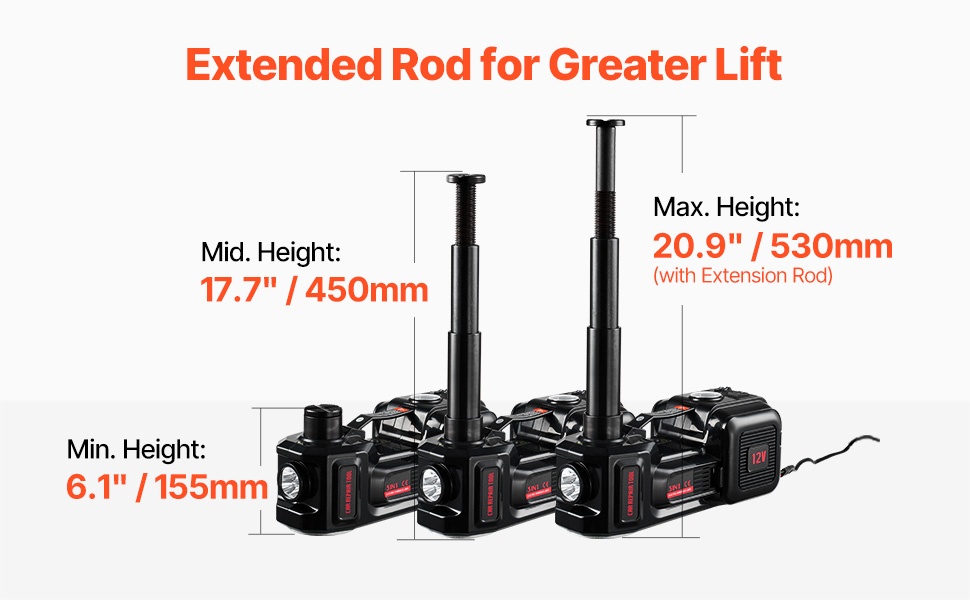 Hydraulinen sähköinen autotunkki ajoneuvon nostossa