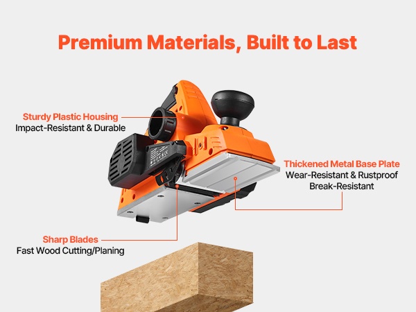 Kestävä kotelo ja terät