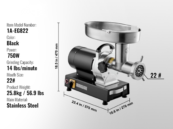 Lihamyllyn rakenne edestä ja sivulta