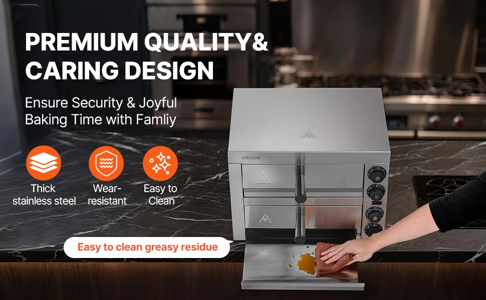 Ruostumattomasta teräksestä valmistettu pizzauunin runko