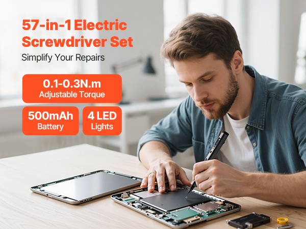 Sähköinen ruuvimeisseli ja kärjet