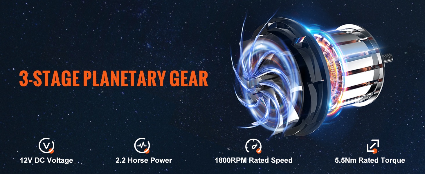 Sähkövinssin moottori ja vaihteisto