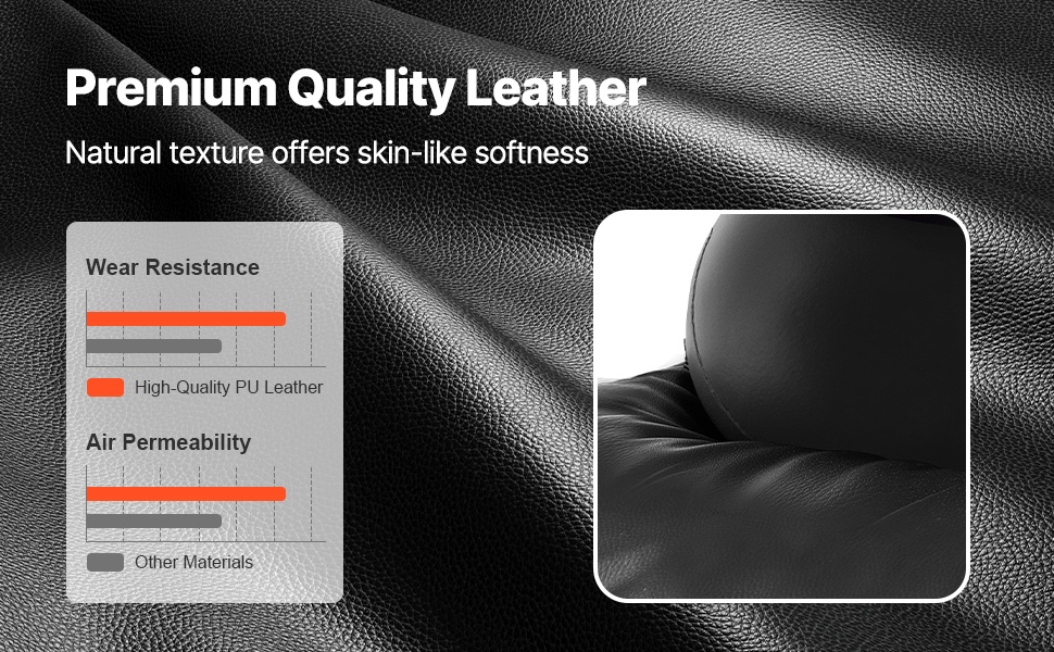 PU-nahkainen istuin ja paksu vaahtomuovipehmuste