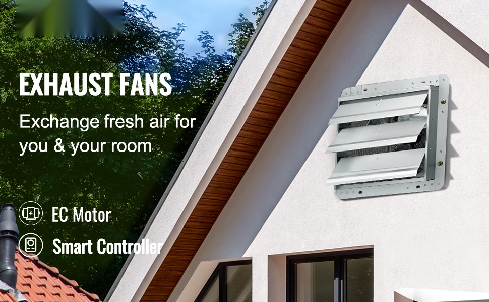 Poistoilmapuhallin seinäasennukseen