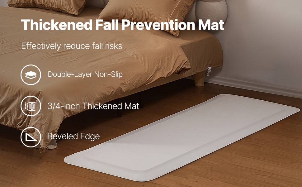 Kaatumismatto ikääntyneille sängyn viereen