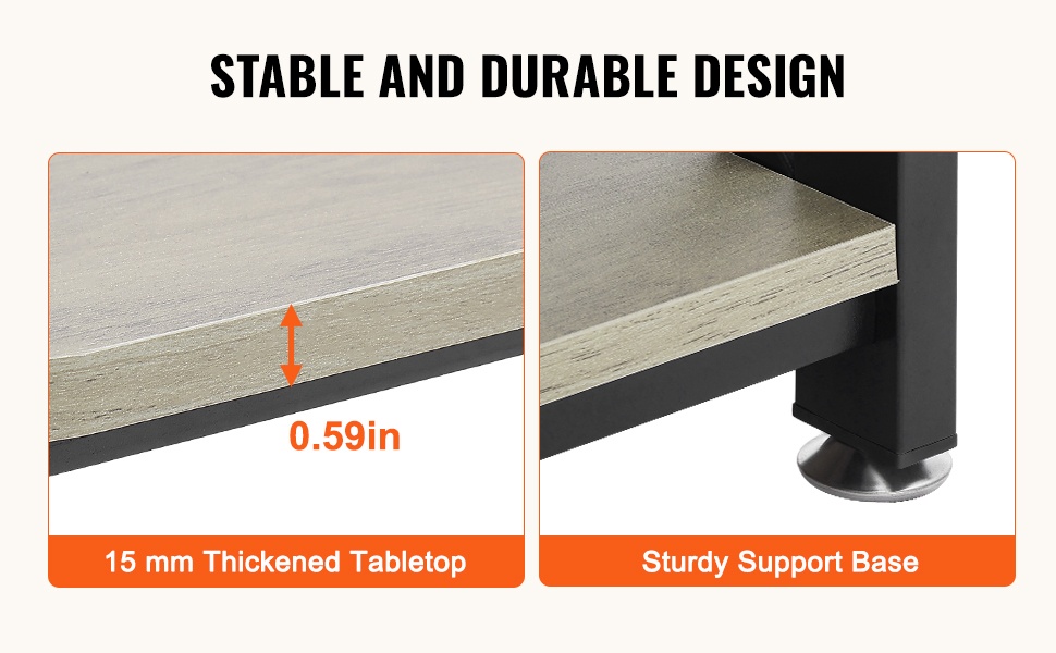 Vankka pöytätaso ja saranat