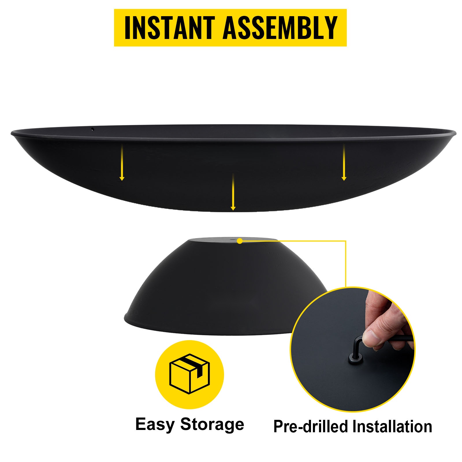 Helposti koottava tulikulho