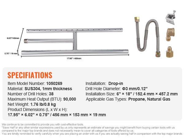 Tulipesän polttimen mittakaavakuva