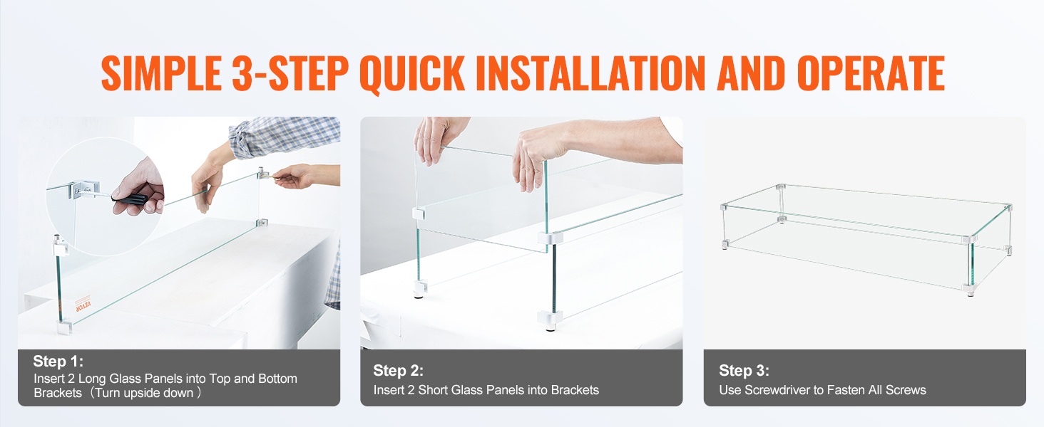 Karkaistu lasi ja alumiiniset kulmapalat