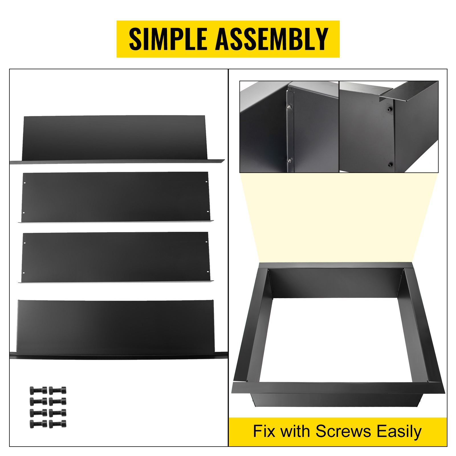 Helppo asennus ruuveilla