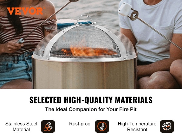 Pyöreä kipinäsuoja tulisijalle, lähikuva