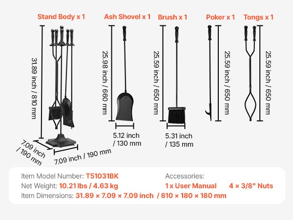 Tuhka-astian koko ja rakenne