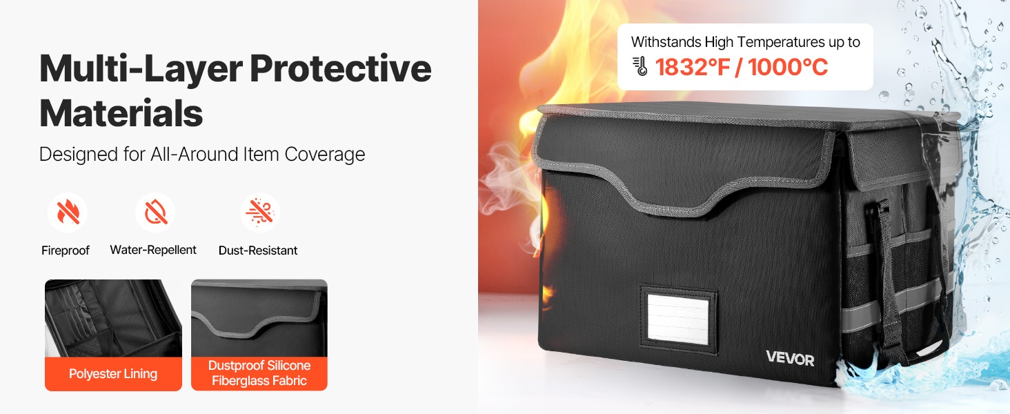 Palonkestävä ja vedenpitävä asiakirjalaatikko