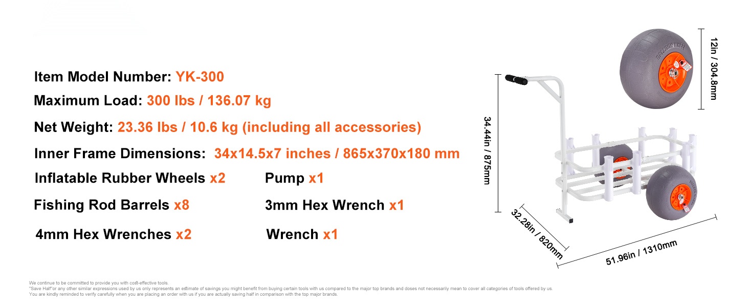 Kalastuskärry täyteen lastattuna