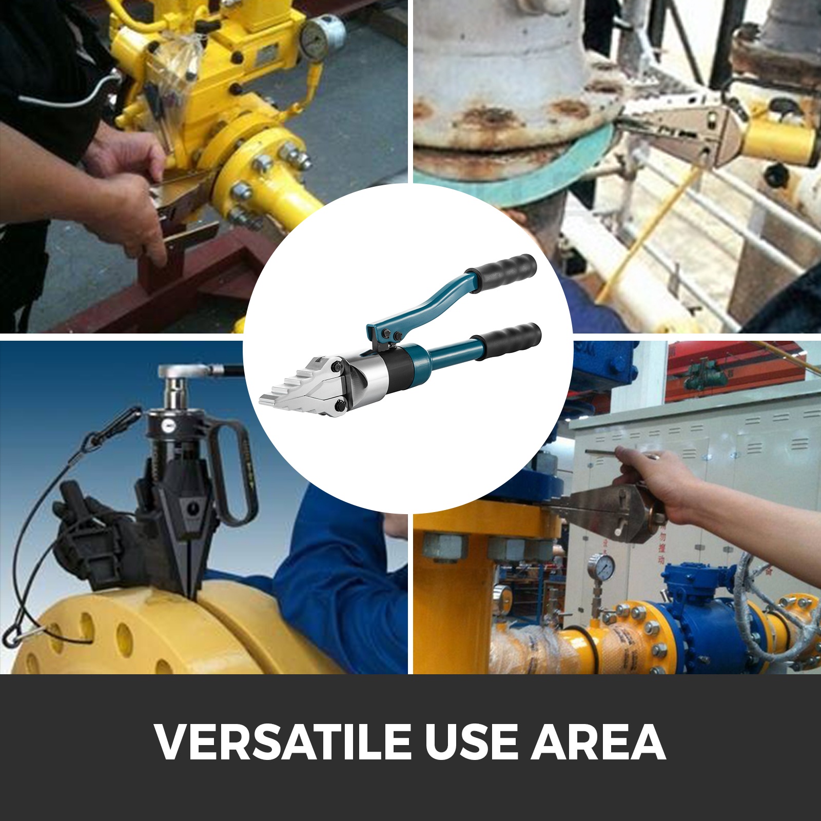 Hydraulinen laippalevytin käytössä