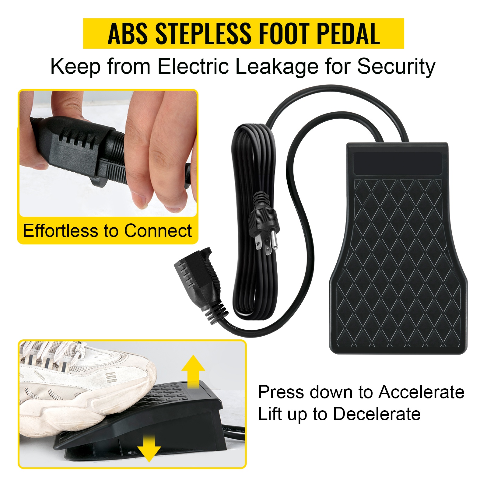 Nopeussäädettävä jalkapoljin