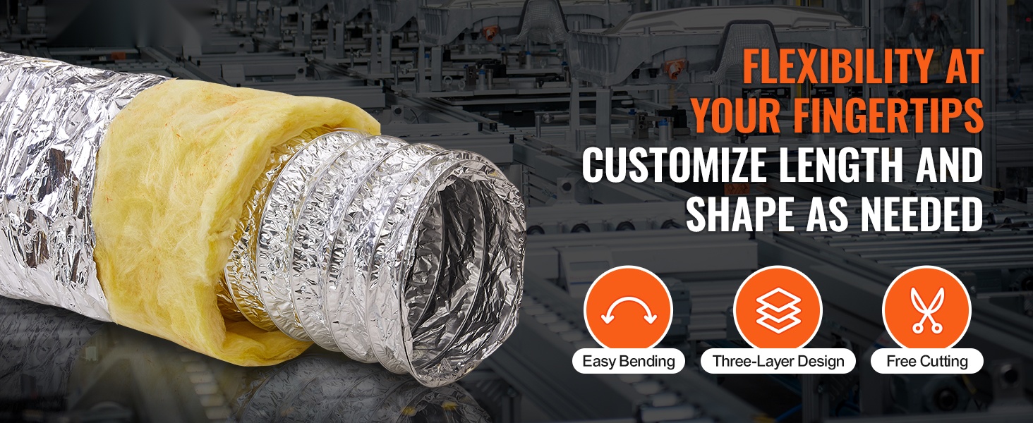 Joustava eristetty ilmanvaihtokanava