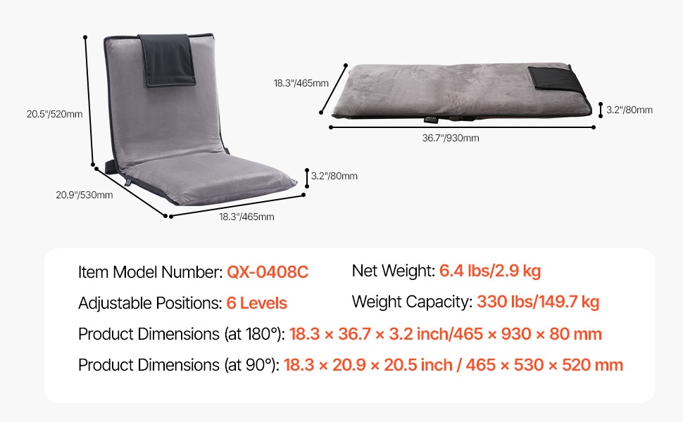 Lattiatason nojatuoli harmaana