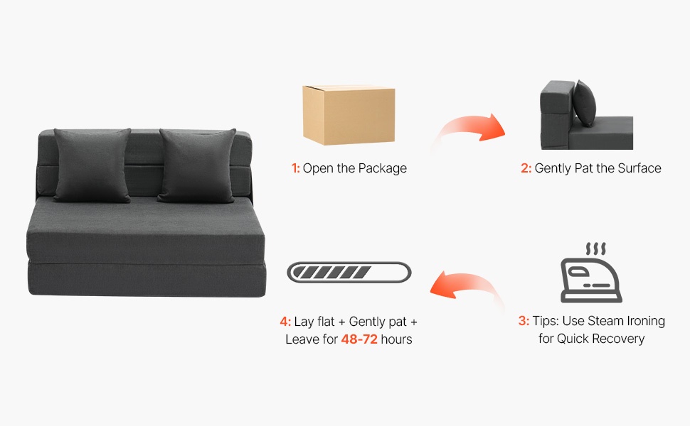 Monikäyttöinen taitettava vuodesohva