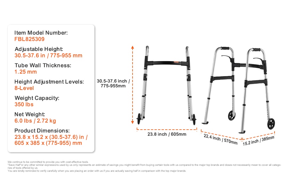 Kävelyteline taitettuna