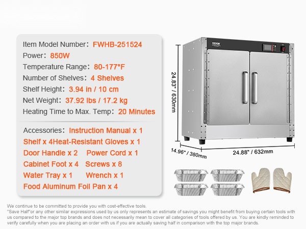 Lämpökaapin mitat ja rakenne