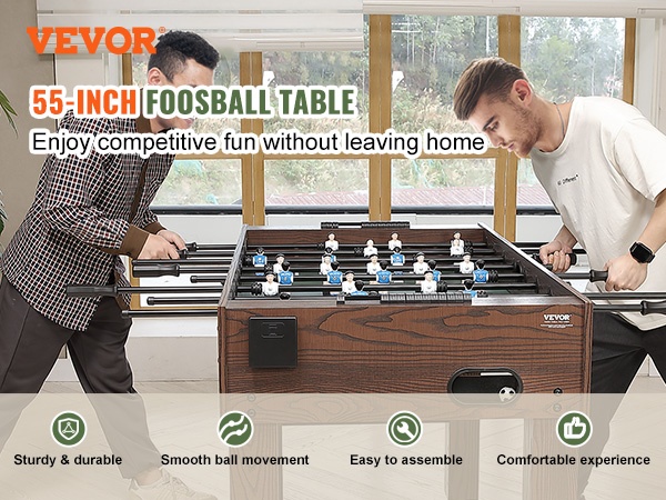 Taitettava pöytäjalkapallopöytä, kompakti koko