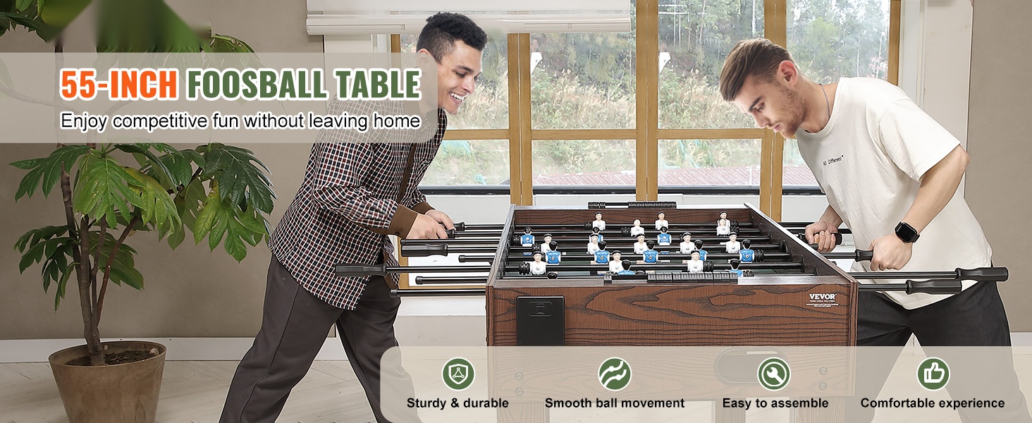 Taitettava pöytäjalkapallopöytä, yleisnäkymä