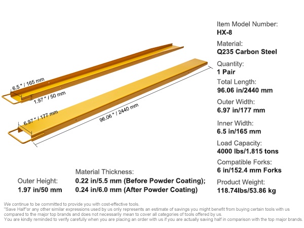 Lavahaarukan jatkeiden mittapiirros