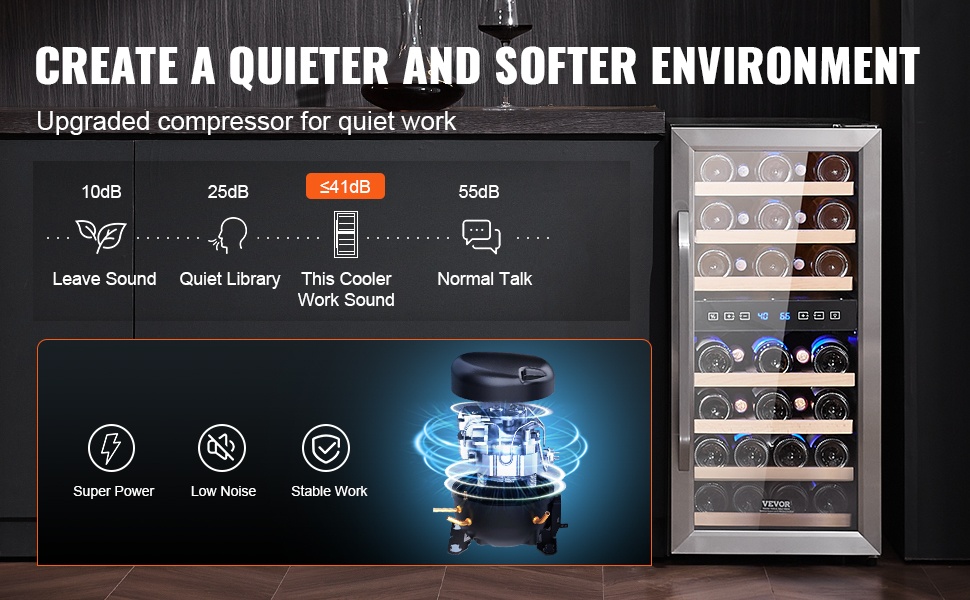 Kompressorijäähdytteinen viinikaappi