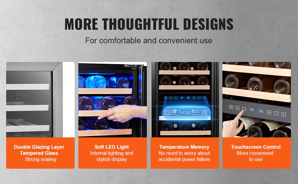 Peililasiovi, LED-valo ja ovilukko viinikaapissa