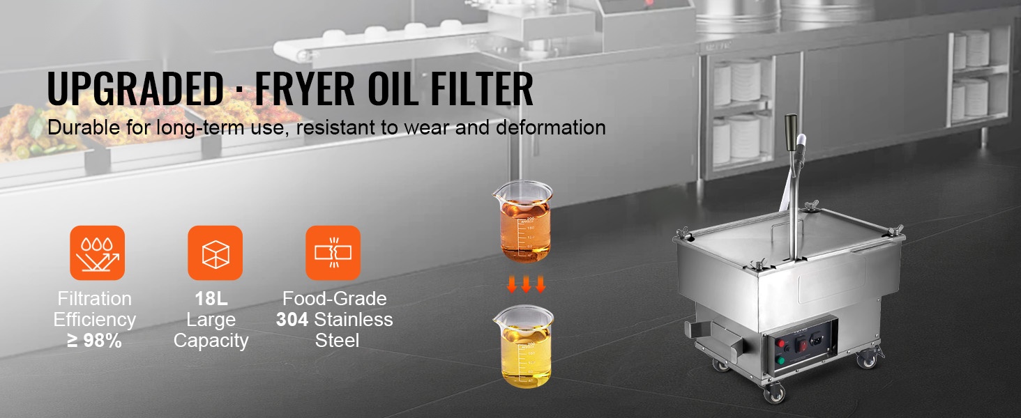 Liikuteltava friteerausöljyn suodatin