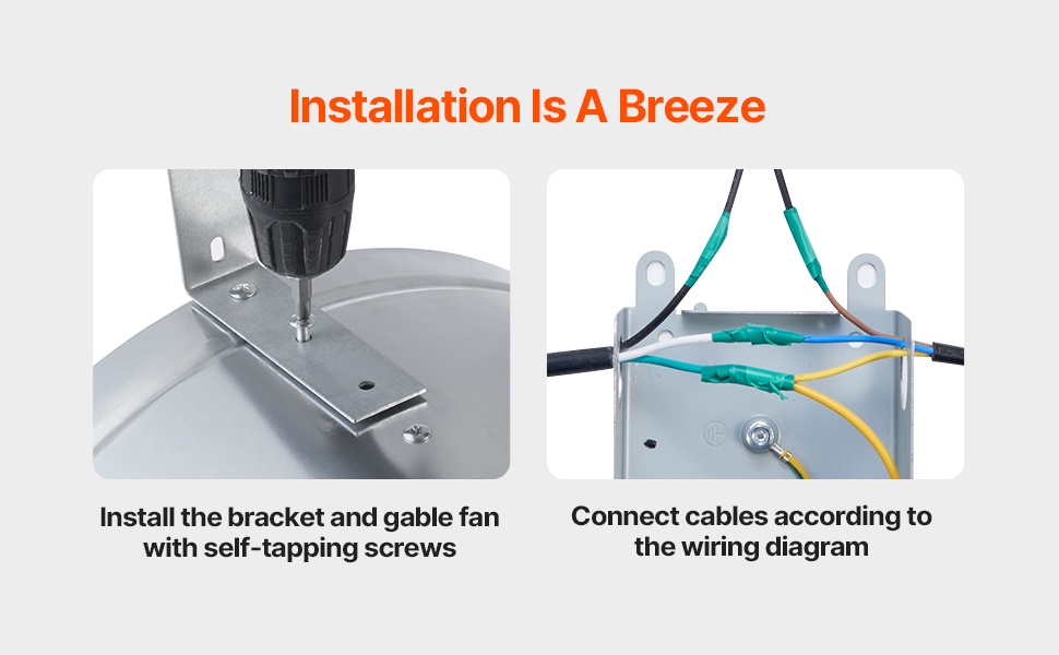 Helppo asennus päätyseinään
