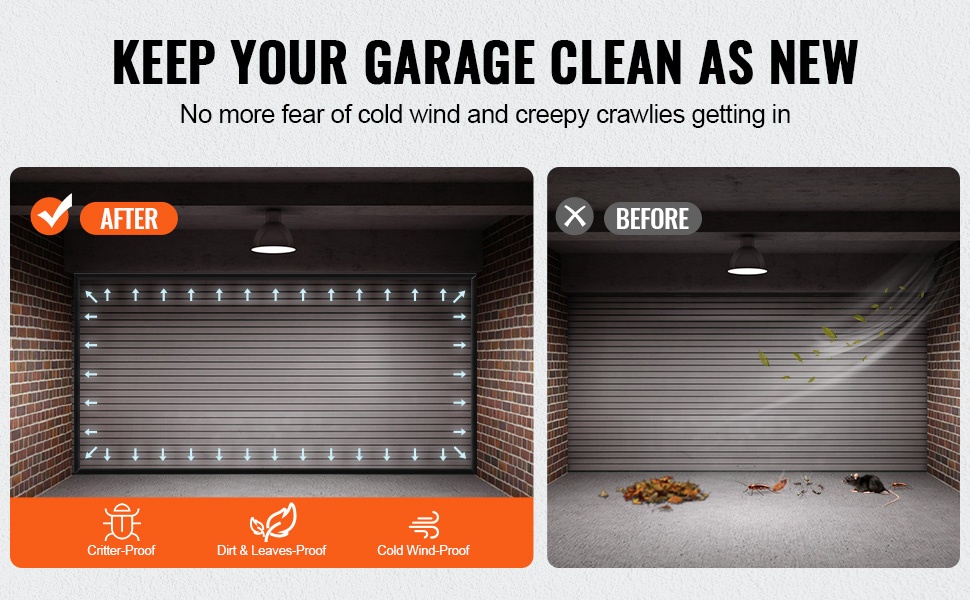 Tiiviste suojaa autotallia pölyltä ja vedeltä