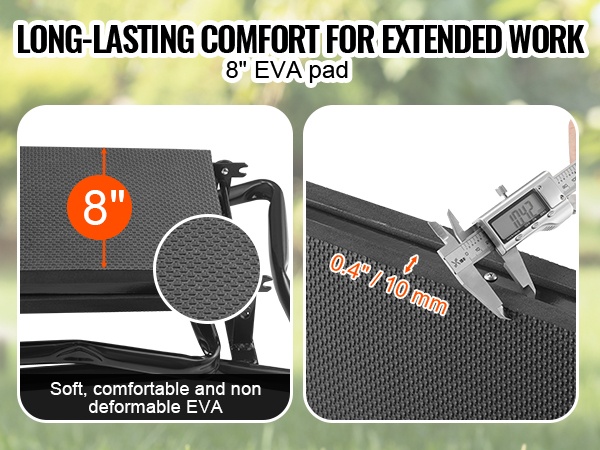 Pehmustettu polvistumisalusta puutarhatöihin