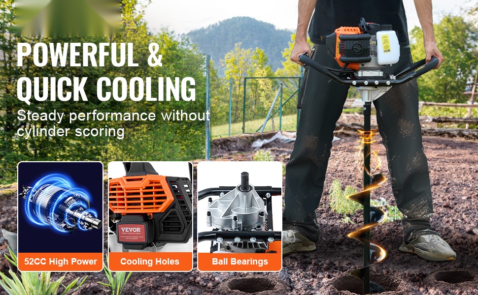 Bensiinikäyttöinen maaporakone yleiskuva