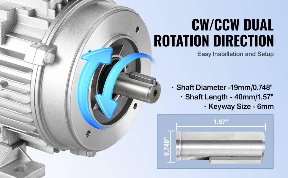 Moottorin akseli ja kiinnitys