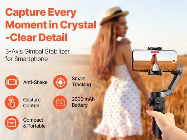 Gimbaali ja puhelin käytössä