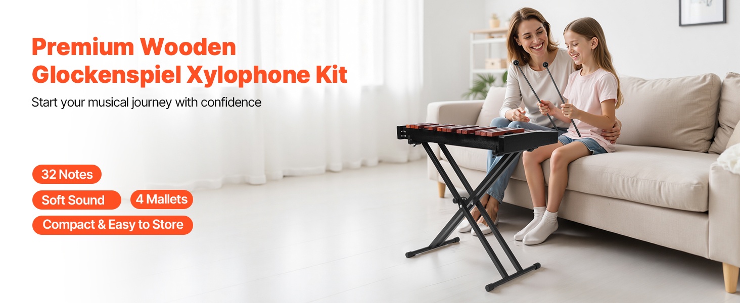 32-sävelinen kellopeli jalustan kanssa