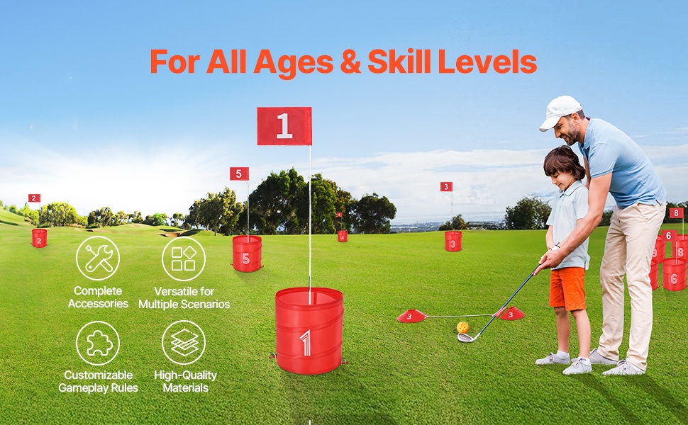 Ämpärigolf-peli pihalla