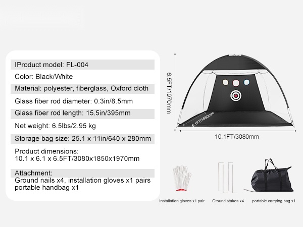 Kuljetuslaukku ja golf-verkko