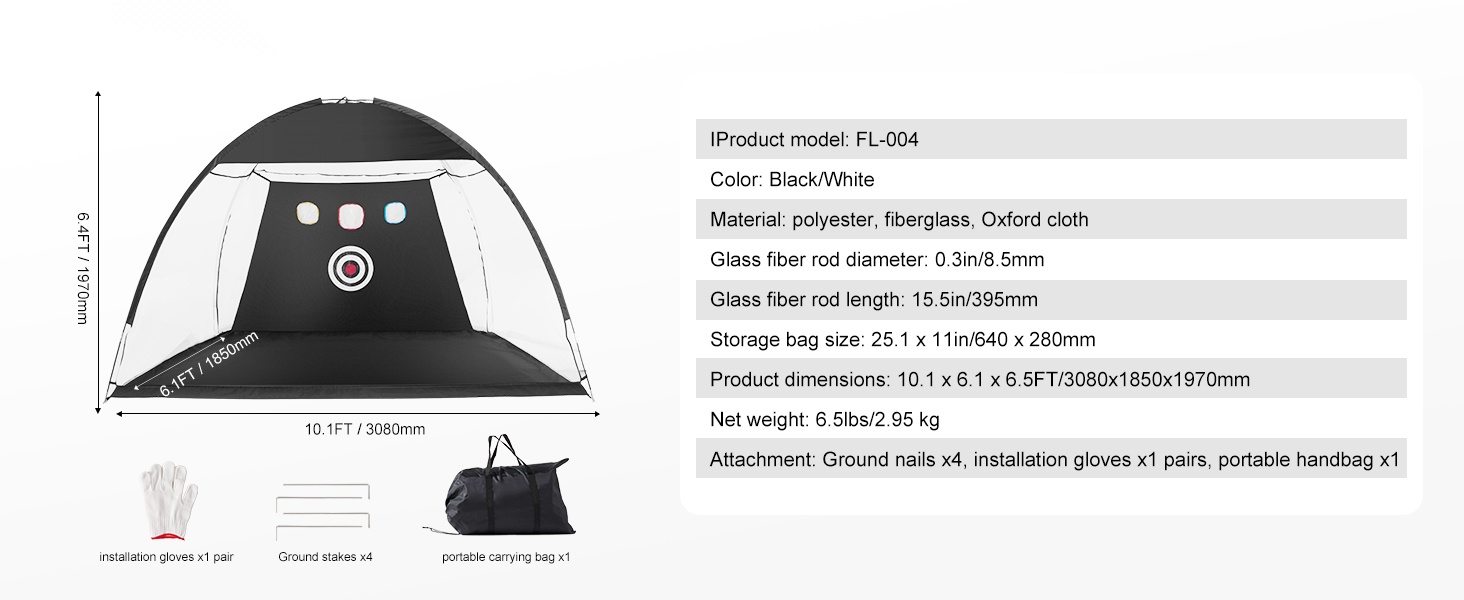 Golf-harjoitusverkko tarvikkeineen