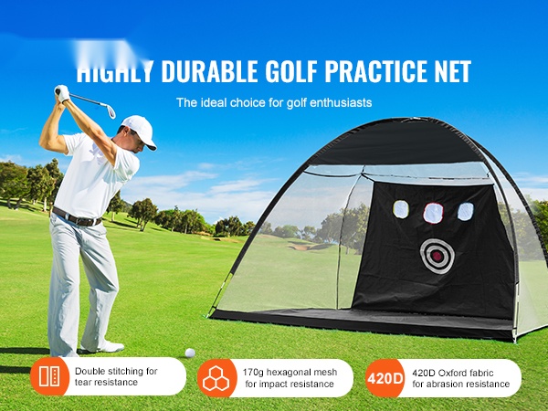 Golf-harjoitusverkko taitettuna