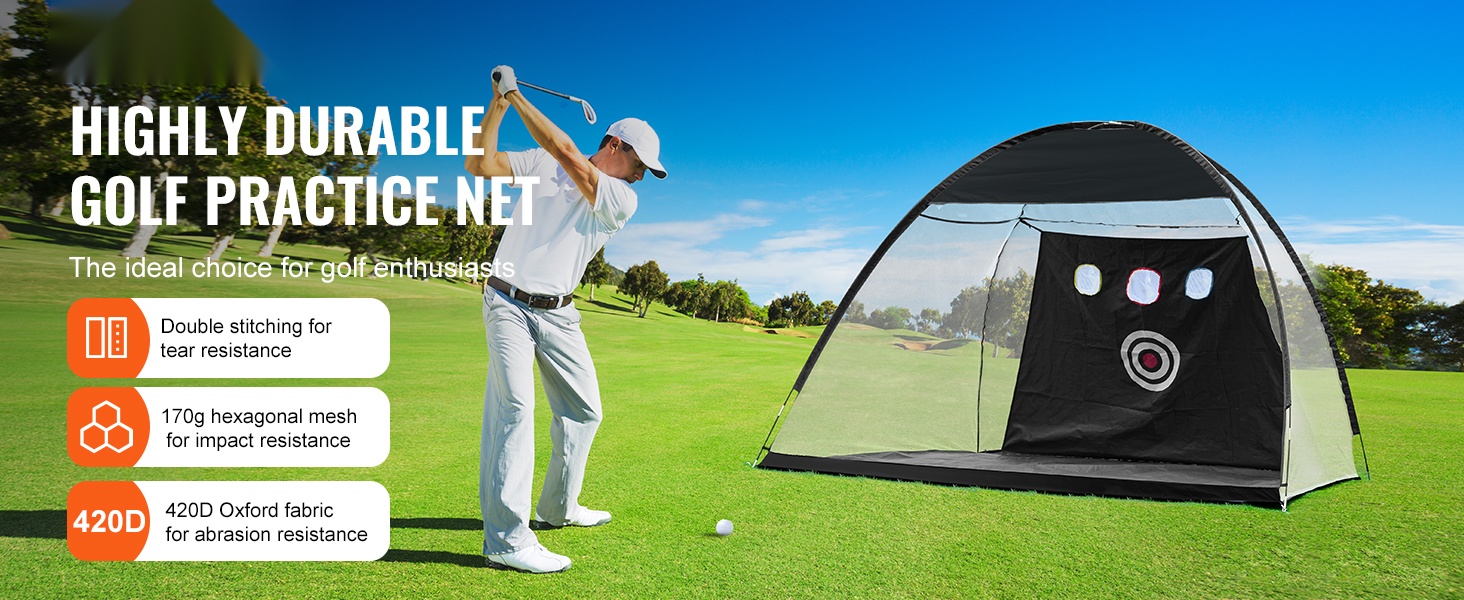 Golf-harjoitusverkko edestä