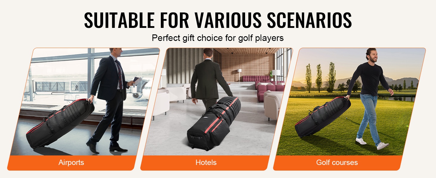 Golfmatkalaukku matkakäytössä