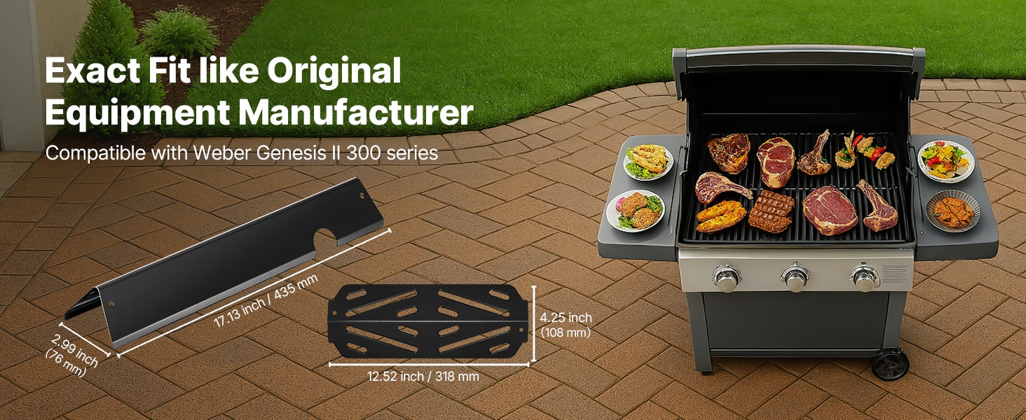 Flavorizer-tankojen tarkat mitat grillissä