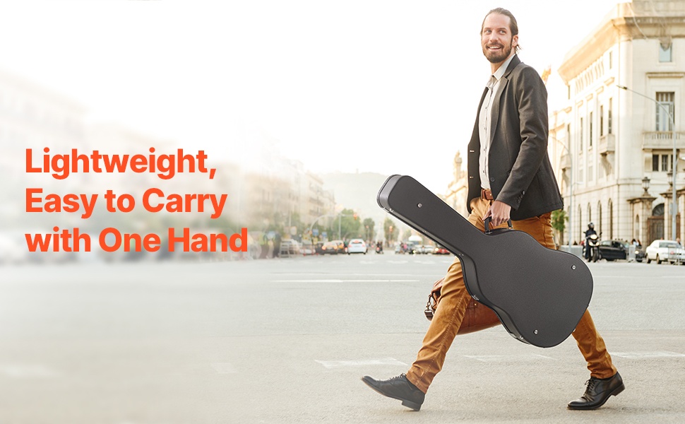 Kantokahva ja helposti kuljetettava kitarakotelo