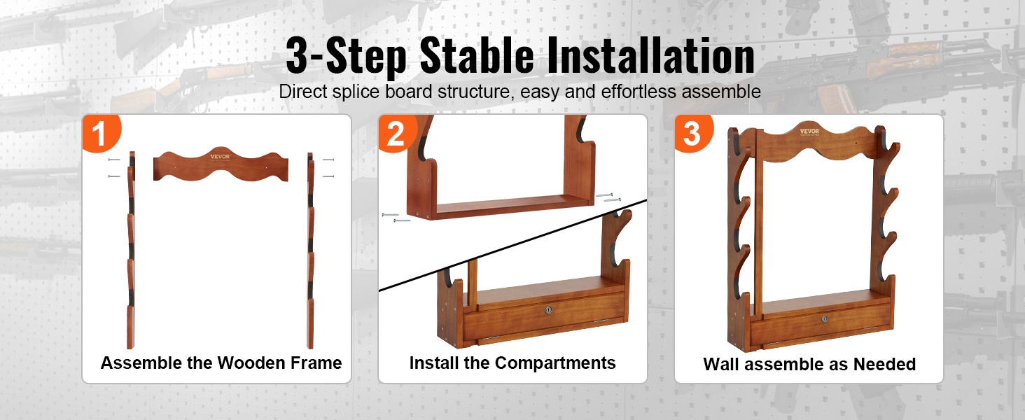 Helposti asennettava aseen teline