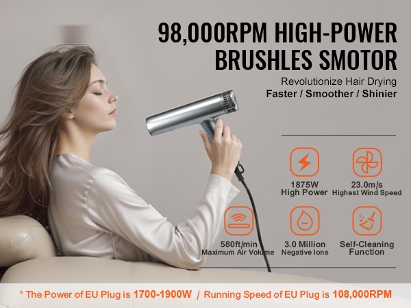 Hiustenkuivain käyttökuva